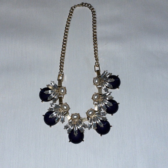 Estate jewelry rhinestone and pearl necklace - Picture 6 of 12